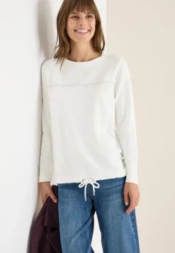 Langarmshirt mit Wording vanilla white