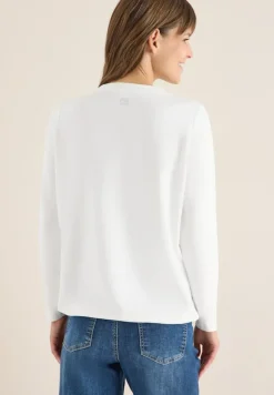 Langarmshirt mit Wording vanilla white
