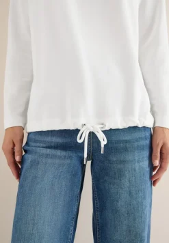 Langarmshirt mit Wording vanilla white