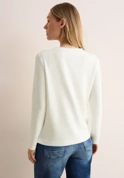 Langarmshirt mit Wording vanilla white