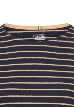 Langarm-T-Shirt aus Bio-Baumwolle ink blue stripes