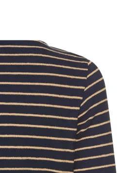 Langarm-T-Shirt aus Bio-Baumwolle ink blue stripes