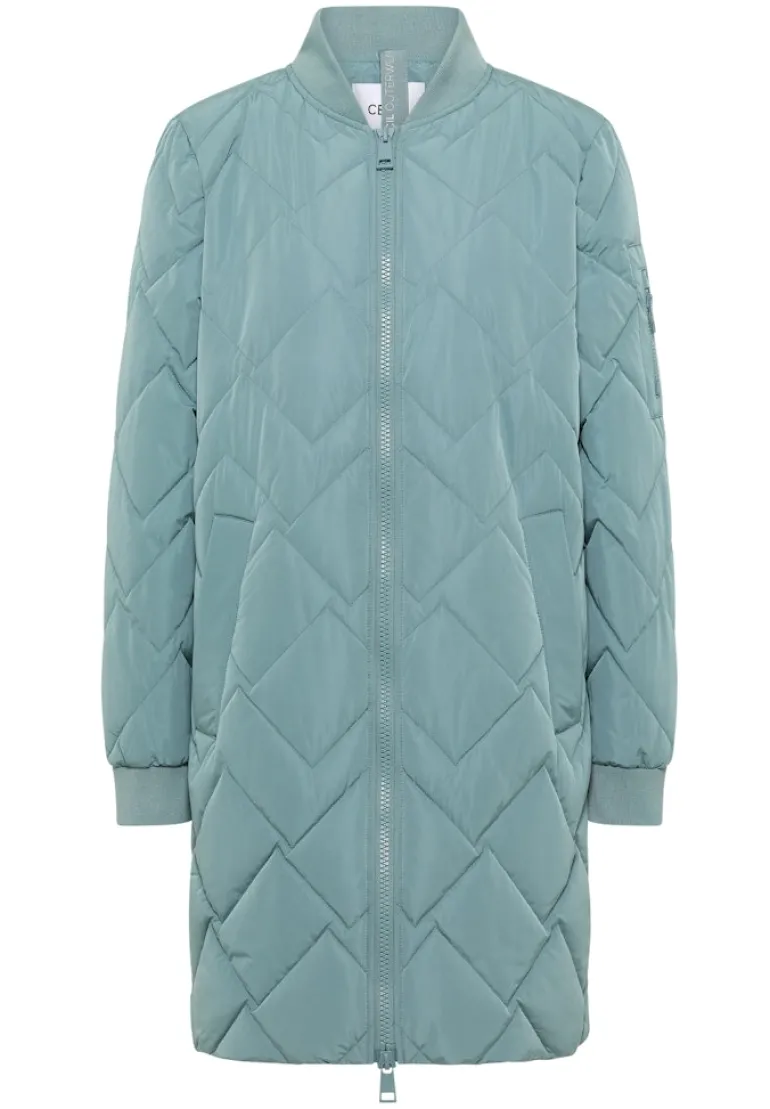 Langer Stepp-Blouson ice hill green