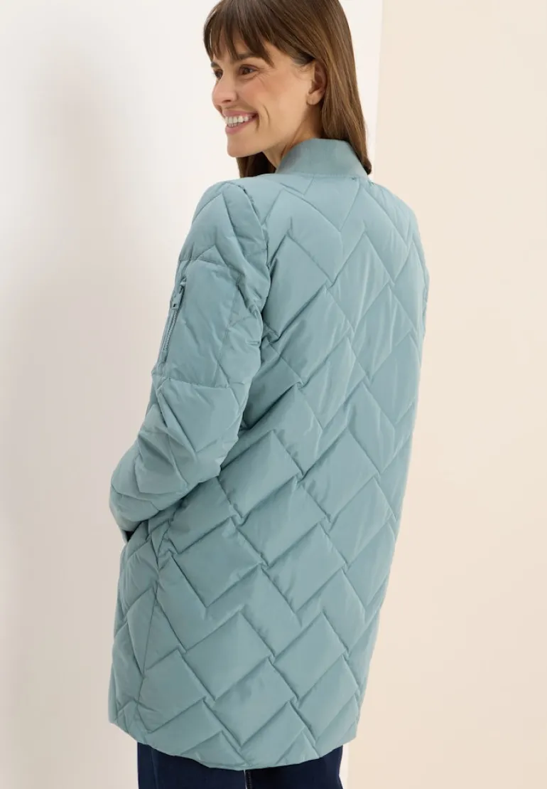 Langer Stepp-Blouson ice hill green
