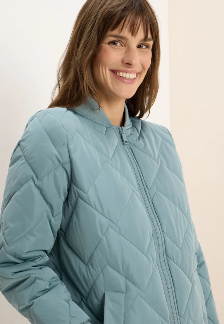Langer Stepp-Blouson ice hill green