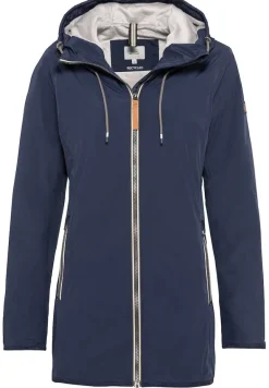 Langer Windbreaker mit weichem Plüschfutter night blue
