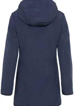Langer Windbreaker mit weichem Plüschfutter night blue