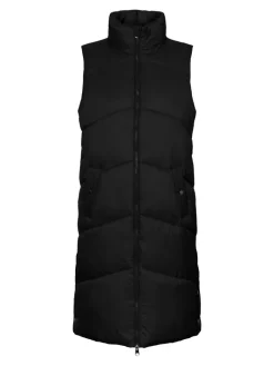 lange Steppweste black