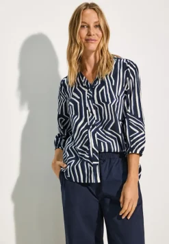 Leichte Baumwollbluse universal blue