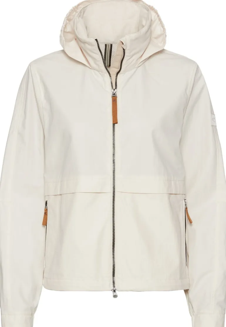 Leichte Jacke mit verstaubarer Kapuze pearl