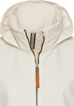 Leichte Jacke mit verstaubarer Kapuze pearl