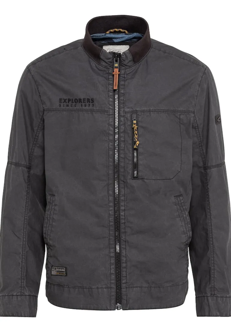 Leichter Blouson aus Baumwolle im Washed Look asphalt
