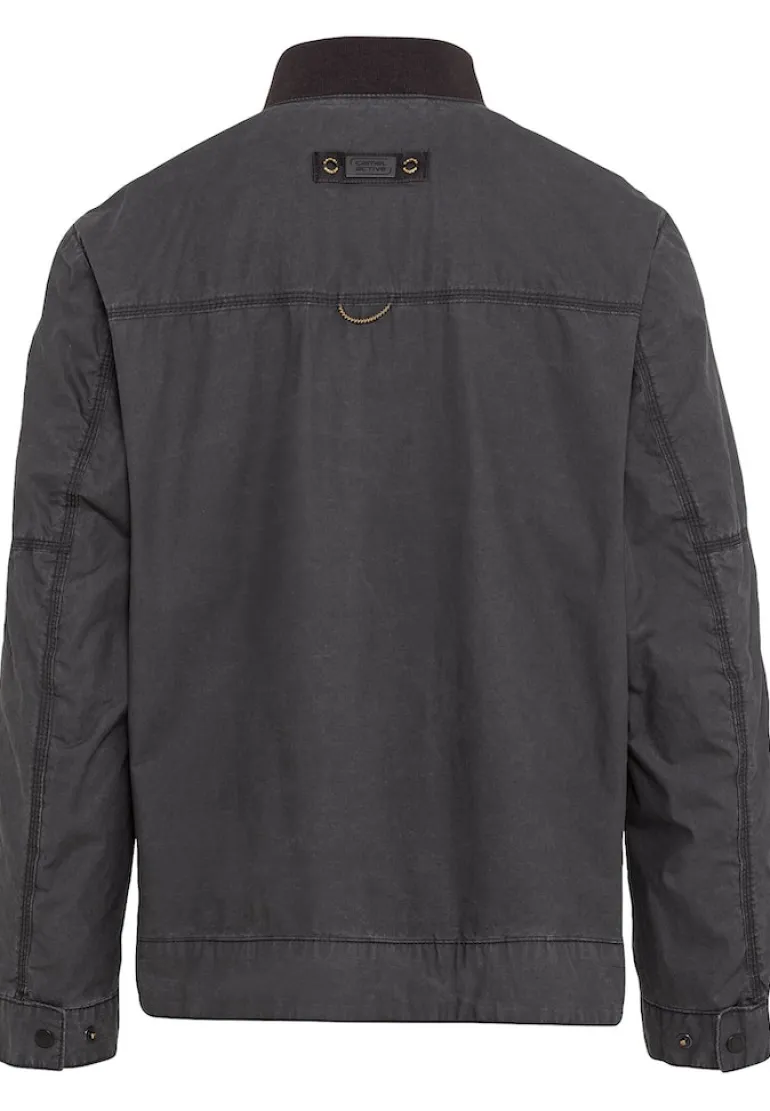 Leichter Blouson aus Baumwolle im Washed Look asphalt