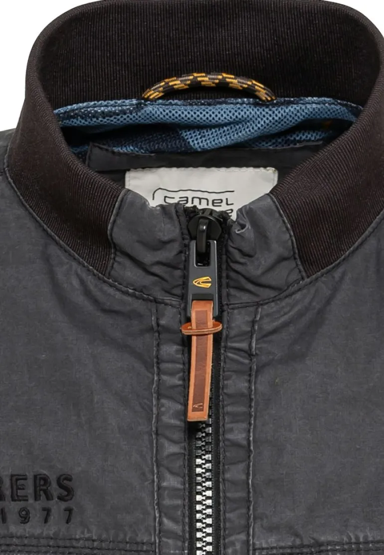 Leichter Blouson aus Baumwolle im Washed Look asphalt
