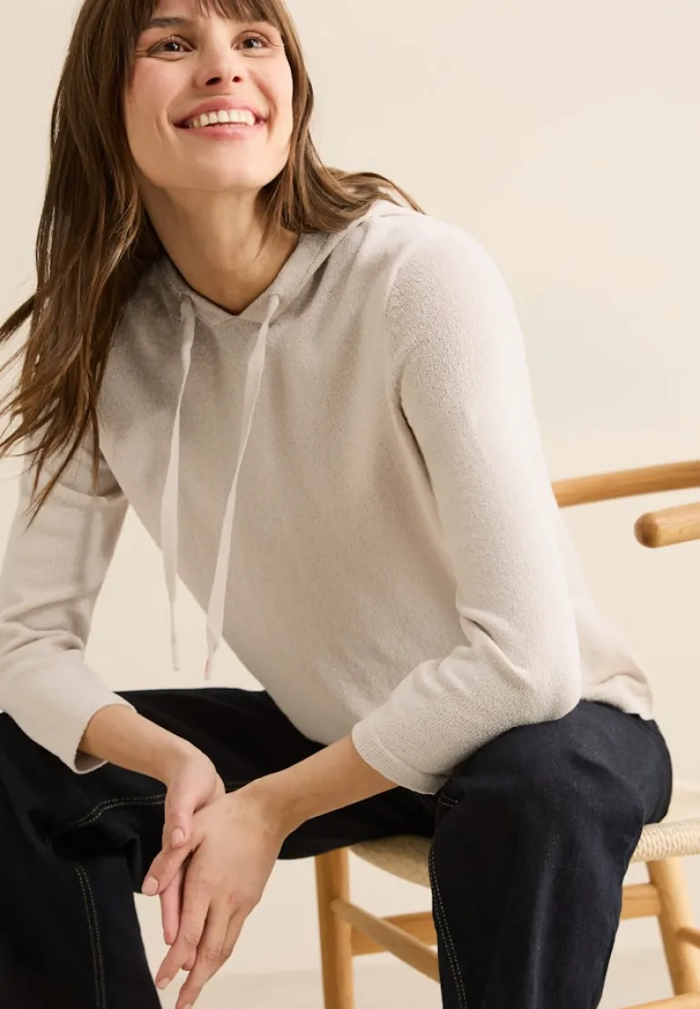 Leichter Hoodie pearl beige