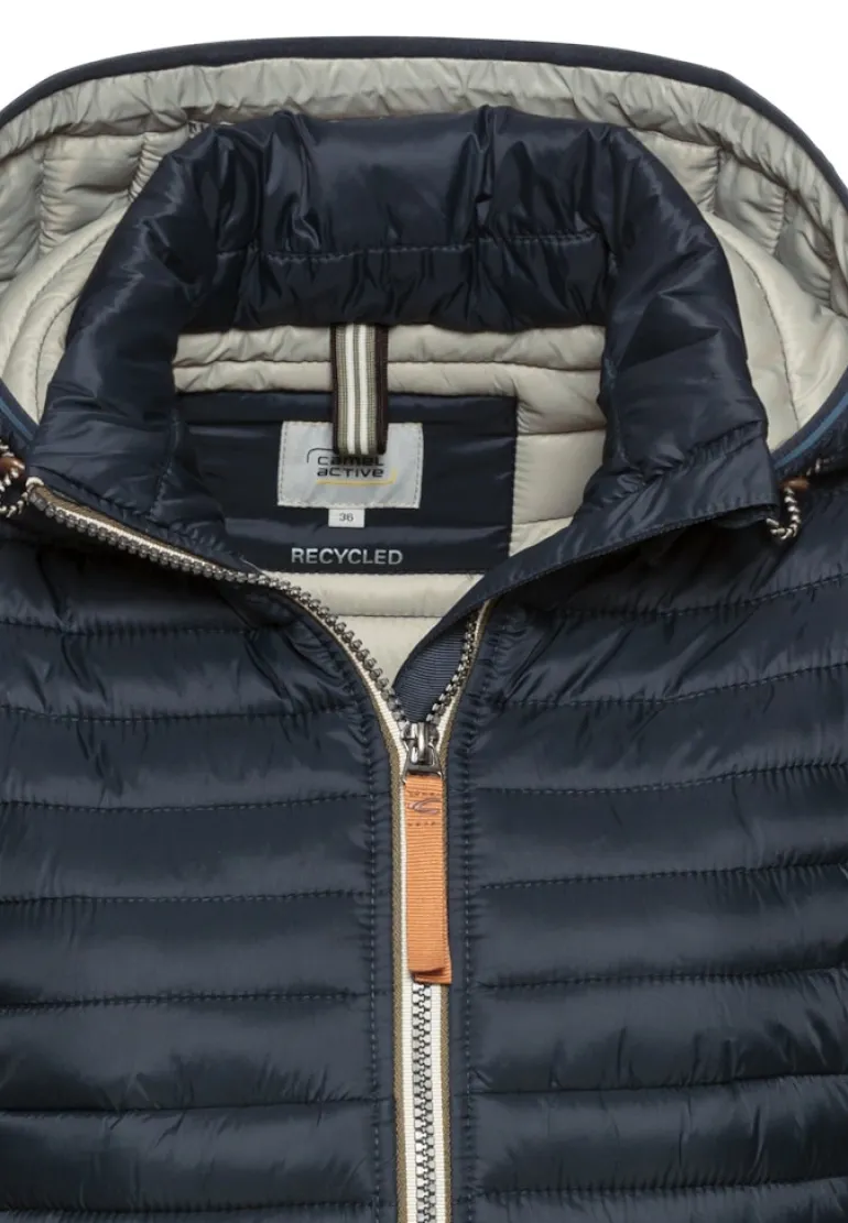 Leichte Steppjacke aus recyceltem Polyamid navy