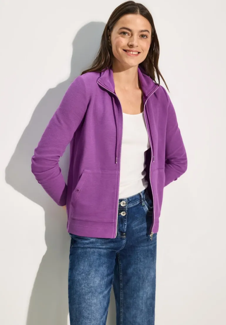 Leichte Sweatjacke iced violet