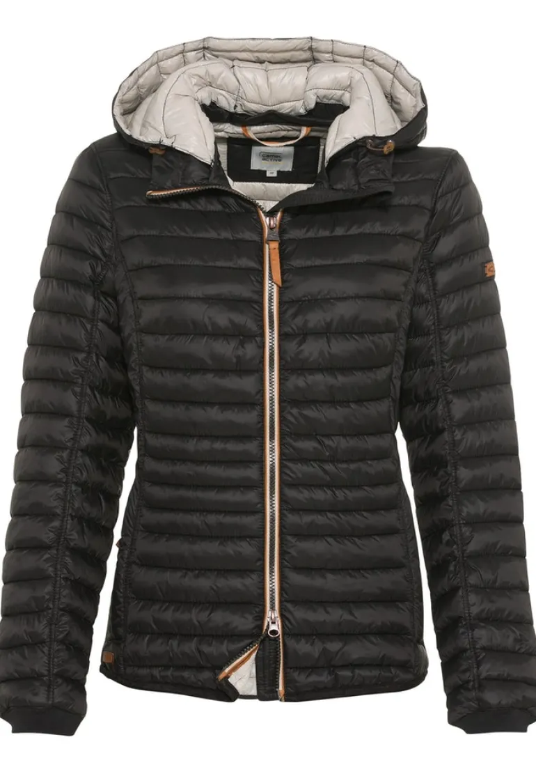 Leicht wattierte Steppjacke aus recyeltem Polyamid black