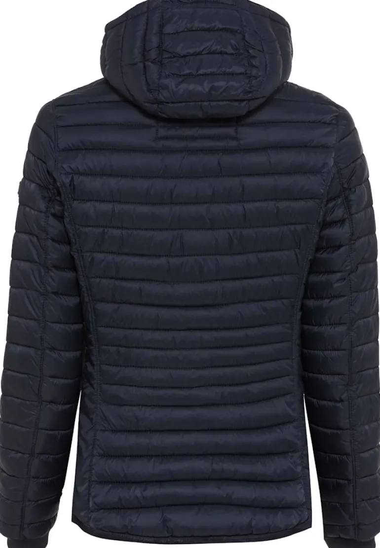 Leicht wattierte Steppjacke aus recyeltem Polyamid navy