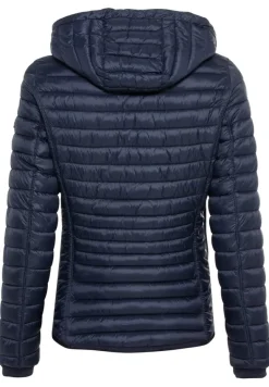 Leicht wattierte Steppjacke aus recyeltem Polyamid navy