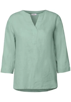 Leinenbluse ice sage green