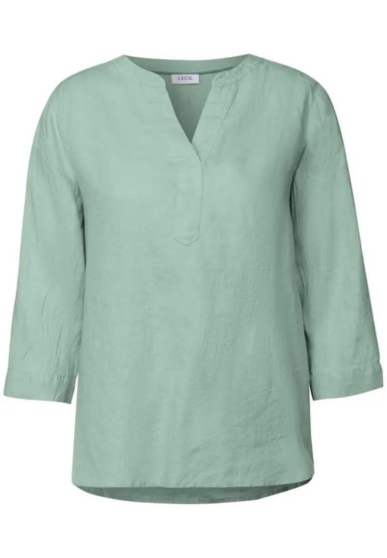 Leinenbluse ice sage green