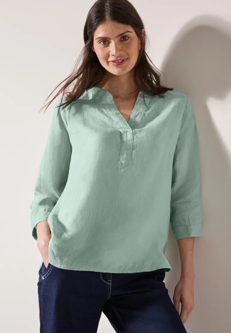 Leinenbluse ice sage green
