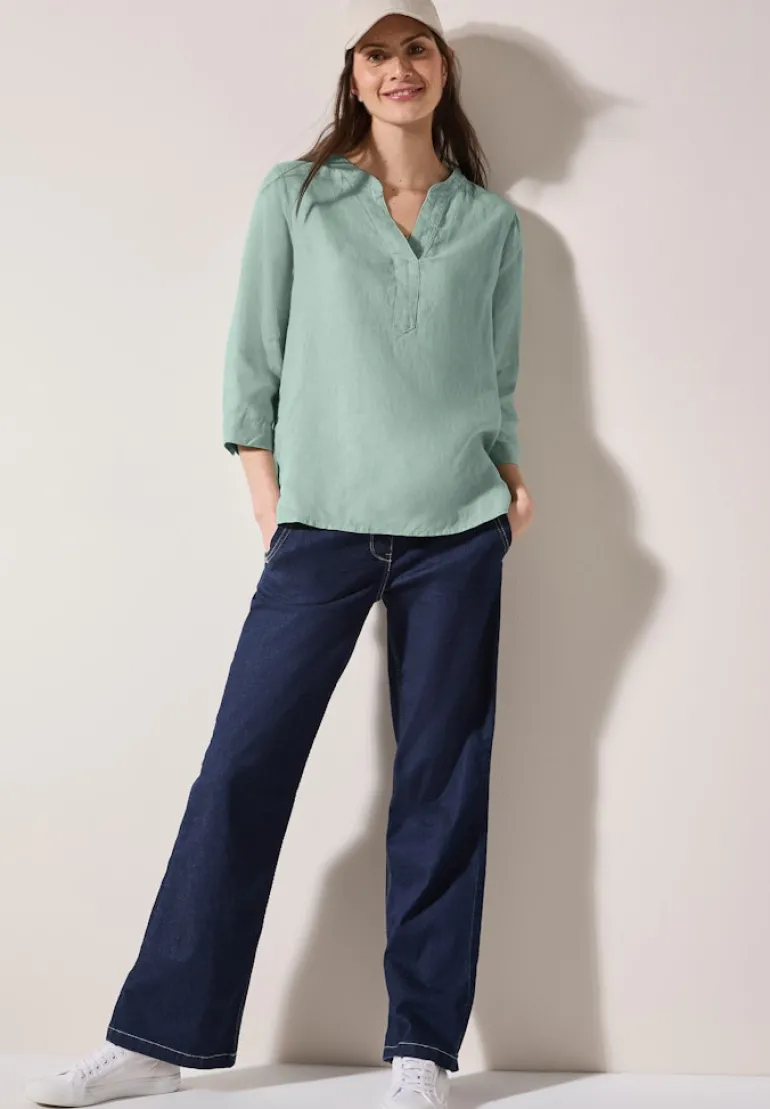 Leinenbluse ice sage green