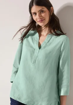 Leinenbluse ice sage green