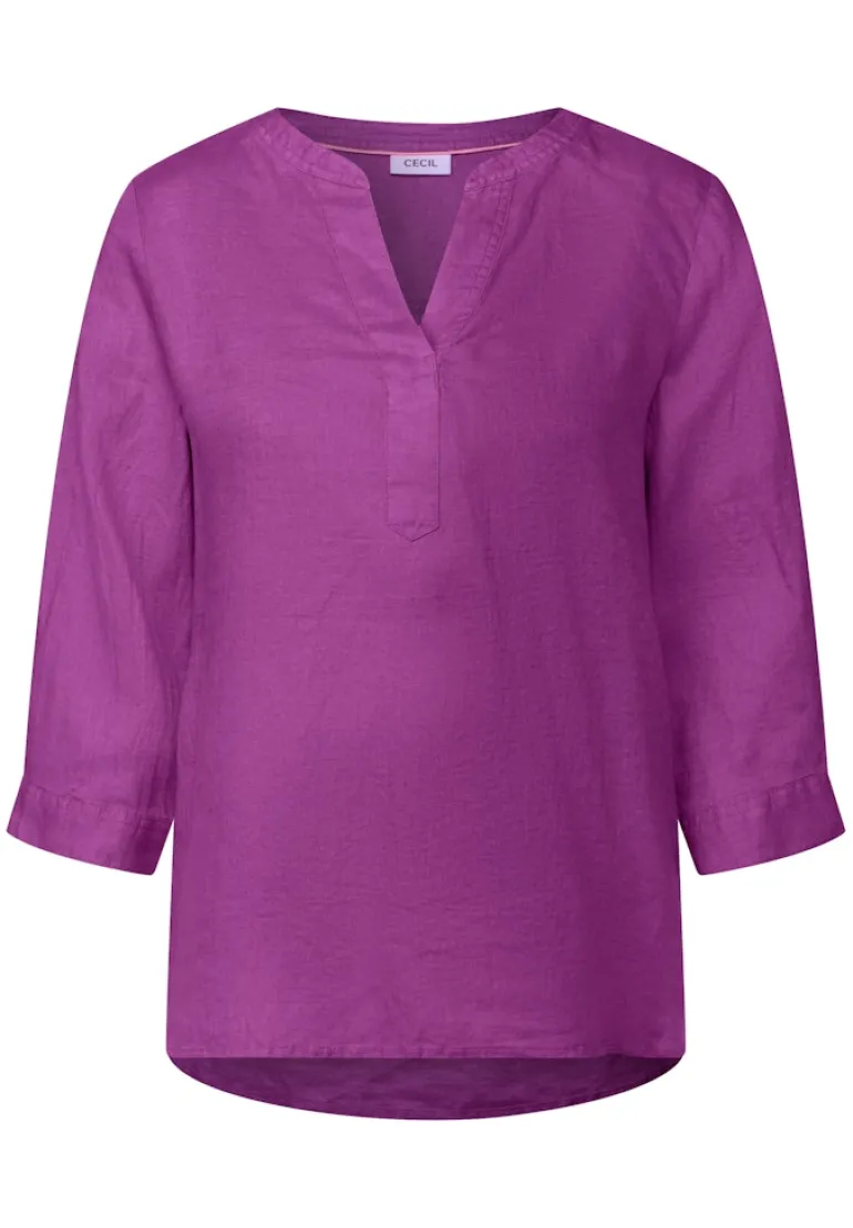Leinenbluse magenta lacquer