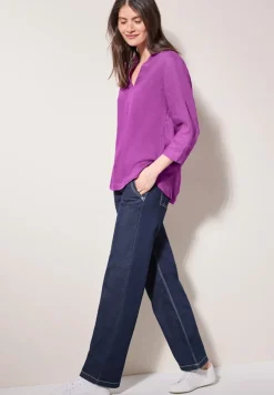 Leinenbluse magenta lacquer