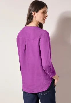 Leinenbluse magenta lacquer