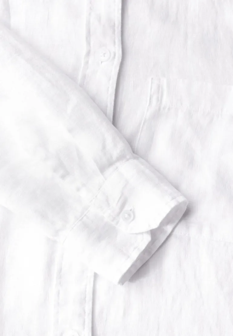 Leinen-Hemdbluse white