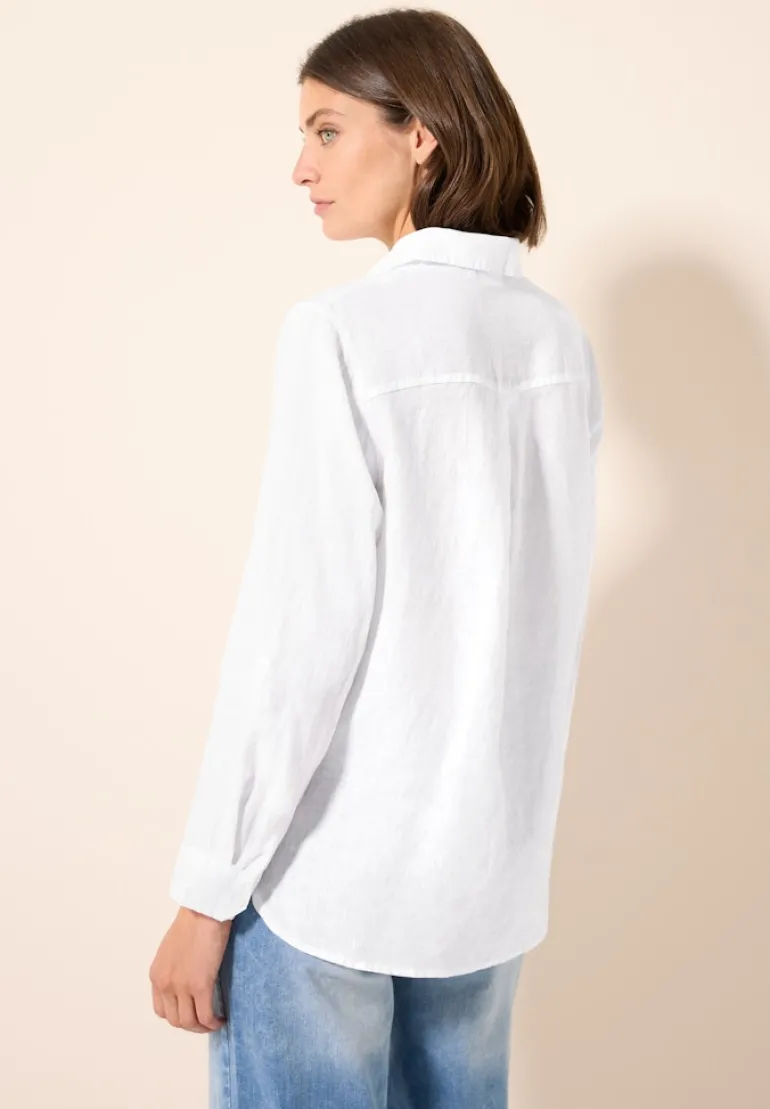 Leinen-Hemdbluse white
