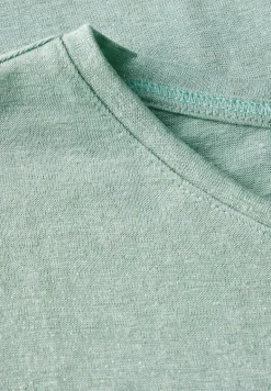Leinen-Look Glitzer-Shirt ice sage green