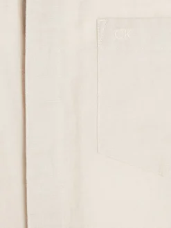 LINEN COTTON REGULAR SHIRT stony beige