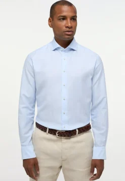 Linen Shirt Twill Langarm himmelblau
