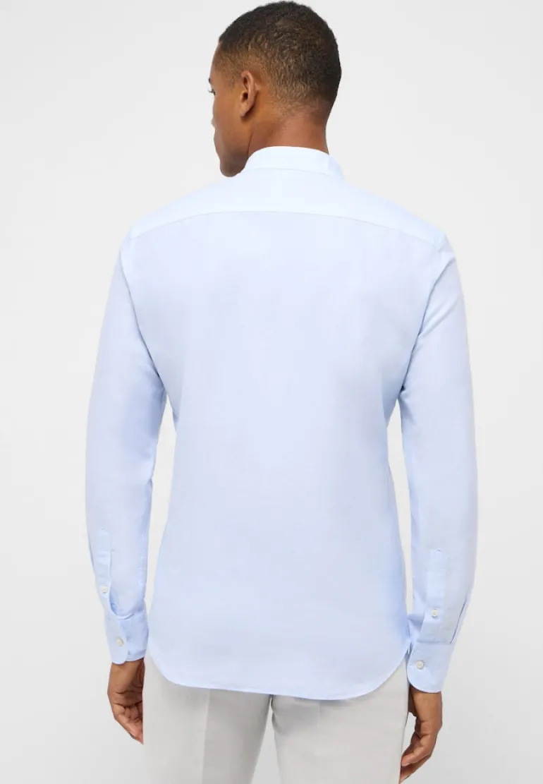 Linen Shirt Twill Langarm pastellblau