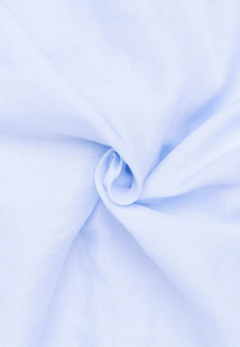 Linen Shirt Twill Langarm pastellblau