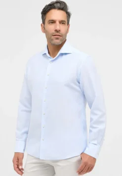 Linen Shirt Twill Langarm pastellblau