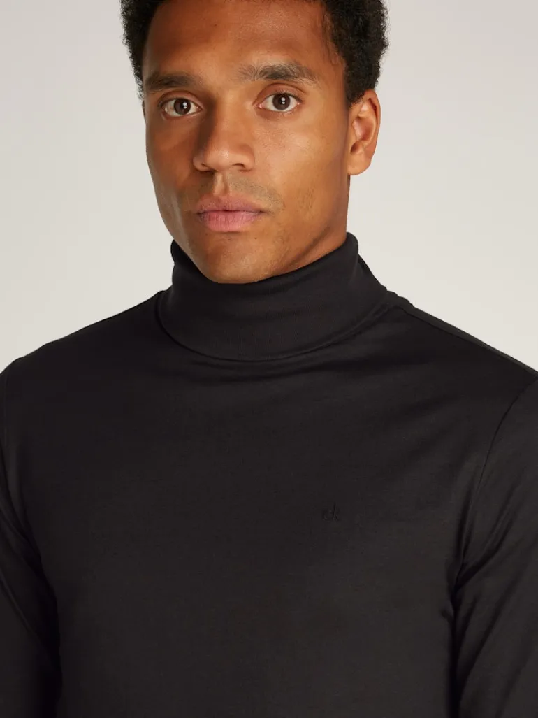 LIQUID TOUCH LS ROLL NECK ck black