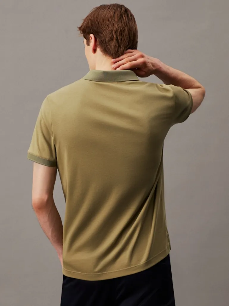 LIQUID TOUCH WELT ZIP POLO delta green