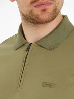 LIQUID TOUCH WELT ZIP POLO delta green
