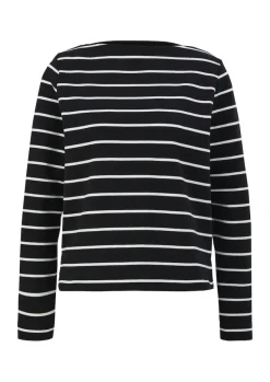 Longsleeve aus Baumwollstretch schwarz