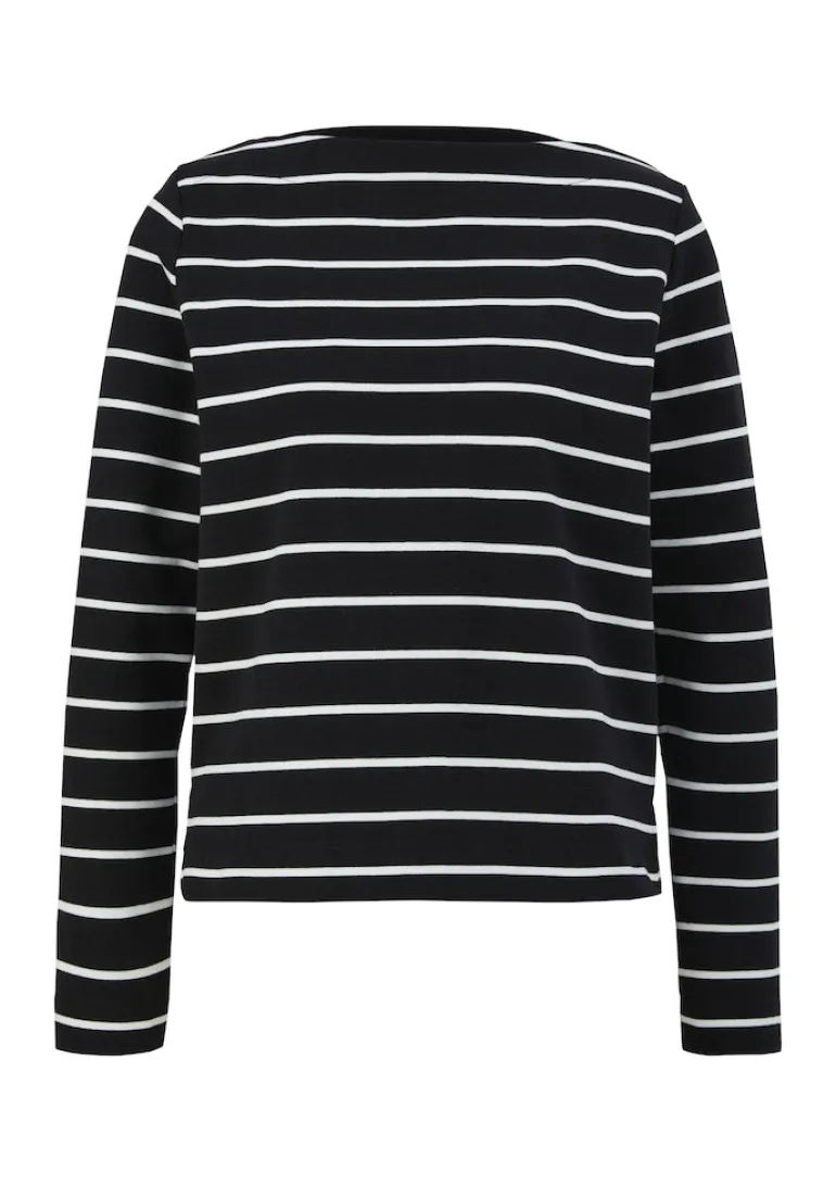 Longsleeve aus Baumwollstretch schwarz