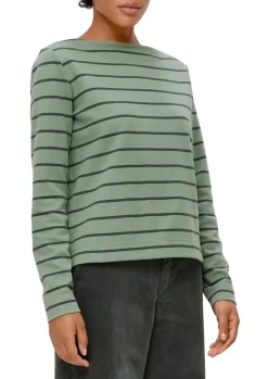 Longsleeve aus Baumwollstretch grün
