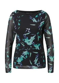 Longsleeve aus Mesh schwarz