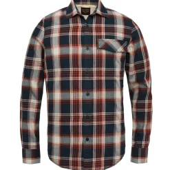 Long Sleeve Shirt Ctn Twill Check picante