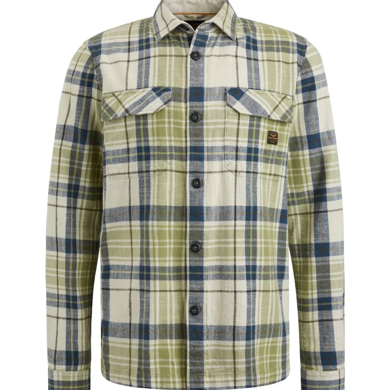 Long Sleeve Shirt Ctn Yd Check sage