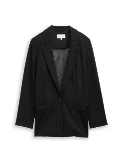 Loose Fit Blazer mit Glitzer-Effekt pinstripe with lurex